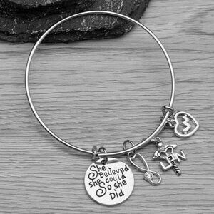 LPN Charm Bracelet - She Believed She Could So She Did
